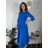 Šaty elegantní s páskem dlouhý rukáv dámské (S/M/L ONE SIZE) ITALSKÁ MÓDA IM424802