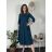 Šaty elegantní s páskem dlouhý rukáv dámské (S/M/L ONE SIZE) ITALSKÁ MÓDA IM424802