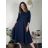 Šaty elegantné s opaskom dlhý rukáv dámske (S/M/L ONE SIZE) TALIANSKA MÓDA IM424802 červená S/M/L