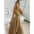 Šaty dlouhé elegantní společenské třpytivé bez rukávu dámské (S/M ONE SIZE) ITALSKÁ MÓDA IM424860/DU -   zelená smaragdová -   S / M