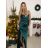 Šaty dlouhé společenské na ramínka dámské (S/M ONE SIZE) ITALSKÁ MÓDA IMPSH246455/DU -   růžová fuchsiová -   S/M/L