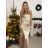 Šaty dlouhé společenské na ramínka dámské (S/M ONE SIZE) ITALSKÁ MÓDA IMPSH246455/DU -   růžová fuchsiová -   S/M/L