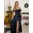Šaty dlouhé společenské na ramínka dámské (S/M ONE SIZE) ITALSKÁ MÓDA IMPSH246455/DU -   růžová fuchsiová -   S/M/L