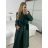 Kabát na knoflíky  dámský  (M/L ONE SIZE) ITALSKá MóDA IM324ELISA/DR -   tmavě modrá   M/L