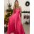 Šaty elegantné spoločenské dlhé na ramienka dámske (S/M ONE SIZE) TALIANSKA MÓDA IMPSH2280608/DU -   svetlozelená -   S / M