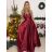 Šaty elegantné spoločenské dlhé na ramienka dámske (S/M ONE SIZE) TALIANSKA MÓDA IMPSH2280608/DU -   svetlozelená -   S / M
