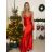 Šaty dlhé elegantné spoločenské na ramienka dámske (S/M ONE SIZE) TALIANSKA MÓDA IMPLP2322930135
