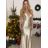 Šaty dlhé elegantné spoločenské na ramienka dámske (S/M ONE SIZE) TALIANSKA MÓDA IMPLP2322930135/DU S/M červená