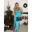 Šaty elegantní společenské dlouhé na ramínka dámské (S/M ONE SIZE) ITALSKÁ MÓDA IM324LOVE/DU -   zelená -   S/M