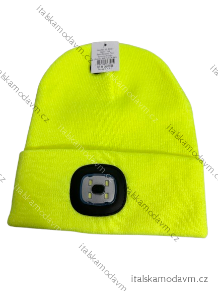Čiapka s baterkou (ONE SIZE) POLSKÁ VÝROBAPV324SG-92381/DR ONE SIZE žlutá neon