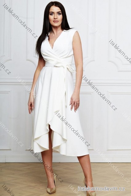 Šaty elegantné bez rukávu dámske nadrozmer (36-56) POLSKÁ MÓDA PMLBF24GRETA