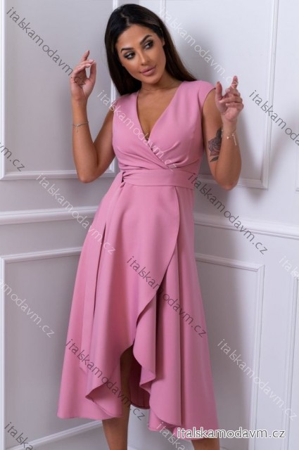 Šaty elegantné bez rukávu dámske nadrozmer (36-56) POLSKÁ MÓDA PMLBF24GRETA5