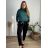Nohavice dlhé dámske nadrozmer (52/54/56 ONE SIZE) TALIANSKA MÓDA IMWQ24STYLE/DR 52/54 čierna