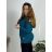 Šaty pletené alá svetr prodloužený dlouhý rukáv dámské nadrozměr (XL/2XL ONE SIZE) ITALSKÁ MÓDA IM4212261/DU smaragdová xl/2xl one size