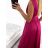 Šaty spoločenské dlhé bez rukávu dámske (S/M/L ONE SIZE) TALIANSKA MÓDA IMS235192/DUR zelená S/M/L