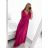Šaty spoločenské dlhé bez rukávu dámske (S/M/L ONE SIZE) TALIANSKA MÓDA IMS235192/DUR zelená S/M/L