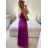 Šaty spoločenské dlhé bez rukávu dámske (S/M/L ONE SIZE) TALIANSKA MÓDA IMS235192/DUR zelená S/M/L