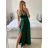 Šaty spoločenské dlhé bez rukávu dámske (S/M/L ONE SIZE) TALIANSKA MÓDA IMS235192/DUR zelená S/M/L
