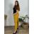 Nohavice strečové dámske nadrozmer (46/48/50 ONE SIZE) TALIANSKA MÓDA IM424753/DR 48/50 žlutá hořčicová