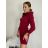 Šaty úpletové s kapucňou dlhý rukáv dámske (S/M/L ONE SIZE) TALIANSKA MÓDA IMD24403