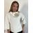 Svetr úpletový 3/4 dlouhý rukáv dámský (S/M/L ONE SIZE) ITALSKÁ MÓDA IMM24M5986-1/DU -   hnědá -   S/M/L