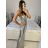 Šaty dlhé spoločenské trblietavé na ramienka dámske (S/M/L ONE SIZE) TALIANSKA MÓDA IMPSH246060A