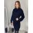 Šaty pletené oversize s rolákom dlhý rukáv dámske (S/M/L ONE SIZE) TALIANSKA MÓDA IMPLI228123/DR4 smaragdová