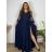 Šaty společenské elegantní krajkové s 3/4 rukávem dámské (2XL-5XL) ITALSKá MODA IMS259028/DUR 4XL tmavo modrá