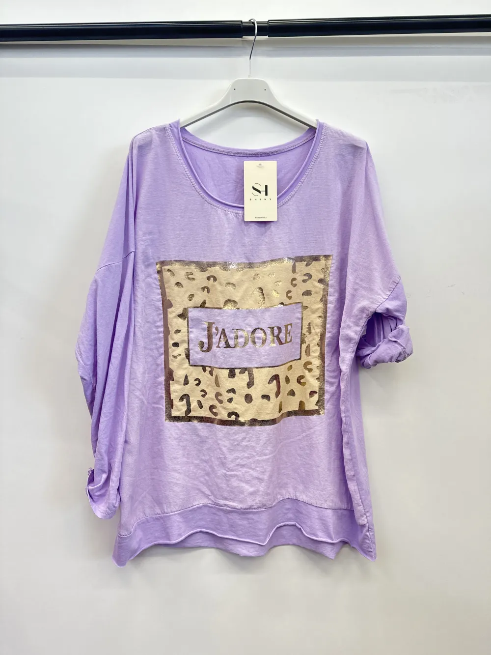 Tunika oversize 3/4 dlhý rukáv dámska (S/M/L ONE SIZE) TALIANSKA MÓDA IMPSH2423606C