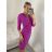 Šaty elegantní dlouhý rukáv dámské (S/M ONE SIZE) ITALSKÁ MÓDA IMM23M284B