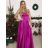 Šaty dlhé elegantné spoločenské letné na ramienka dámske (S/M ONE SIZE) TALIANSKA MÓDA IMPSH222935/DU -   svetlozelená -   S/M/L