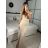 Šaty dlouhé elegantní carmen bez rukávu dámské (S/M ONE SIZE) ITALSKÁ MÓDA IMPBB232L8831/DUR červená S/M