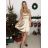 Šaty elegantné spoločenské na ramienka dámske (S/M ONE SIZE) TALIANSKA MóDA IM322461/UL tmavě vínová