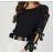 Sveter s mašličkami dlhý rukáv dámsky (S/M/L ONE SIZE) TALIANSKA MÓDA IMPBB25243XF