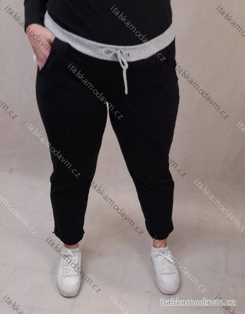 Tepláky dlouhé dámské nadrozměr (40/42/44 ONE SIZE) ITALSKá MóDA IMB22036XL/DR