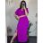 Šaty letné košeľové s opaskom krátky rukáv dámske (S/M/L ONE SIZE) TALIANSKA MóDA IM424486/DR modrá mintova M / L