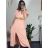 Šaty letné košeľové s opaskom krátky rukáv dámske (S/M/L ONE SIZE) TALIANSKA MóDA IM424486/DR modrá mintova M / L