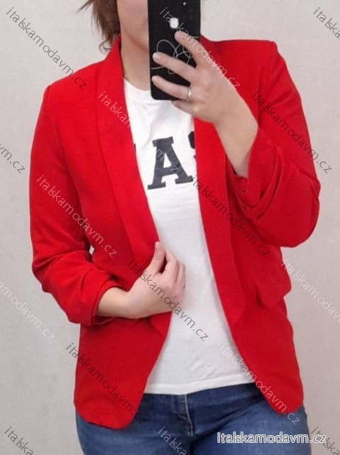 Sako elegantný dlhý rukáv dámske (40/42/44 ONE SIZE) TALIANSKA MÓDA IMBM25008/DUR