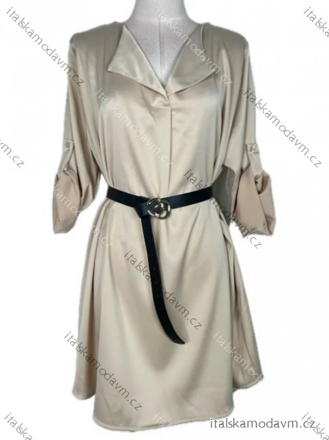 Šaty košeľové dlhý 3/4 rukáv dámske (S/M/L ONE SIZE) TALIANSKA MÓDA IMPBB25S5554