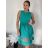 Šaty elegantné letné bez rukávov dámske (S/M/L ONE SIZE) TALIANSKA MÓDA IM322SIMONE/DR svetlo petrolejová S/M/L