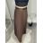 Sukňa dlhá skladaná s opaskom dámska (S/M/L ONE SIZE) TALIANSKA MÓDA IM324ARIANA/DR S/M/L hnedá