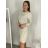 Šaty pletené dlhý rukáv dámske (S/M ONE SIZE) TALIANSKA MóDA IM422989/DR S/M smaragdová