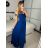 Šaty dlouhé společenské na ramínka carmen dámské (S/M ONE SIZE) ITALSKÁ MÓDA IMS24LARA/DUR -   bílá -   S/M