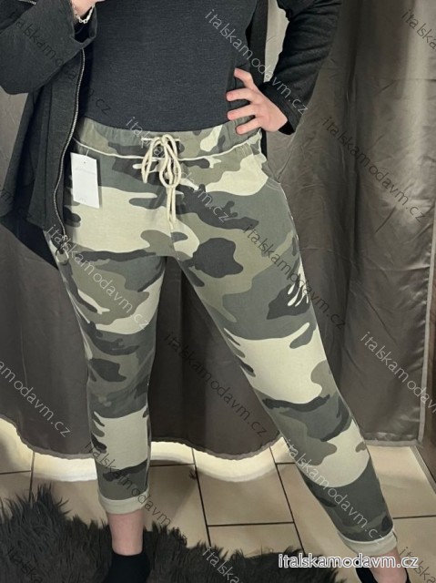 Tepláky dlouhé dámské (S/M ONE SIZE) ITALSKÁ MÓDA IMM23M0035/DR