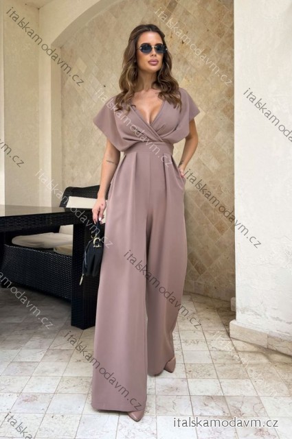 Overal dlhý spoločenský krátky rukáv dámsky (34-44) POLSKÁ MÓDA PMLBC24289-22