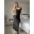 Šaty dlhé elegantné spoločenské trblietavé na ramienka dámske (S/M/L ONE SIZE) TALIANSKA MÓDA IMPSH2593328 červená S/M/L