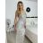 Šaty dlhé elegantné spoločenské flitrové na ramienka dámske (S/M/L ONE SIZE) TALIANSKA MÓDA IMPSH2583785