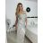 Šaty dlhé elegantné spoločenské flitrové na ramienka dámske (S/M/L ONE SIZE) TALIANSKA MÓDA IMPSH2583785