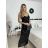 Šaty dlhé elegantné spoločenské flitrové na ramienka dámske (S/M/L ONE SIZE) TALIANSKA MÓDA IMPSH2583785