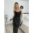 Šaty dlhé elegantné spoločenské flitrové na ramienka dámske (S/M/L ONE SIZE) TALIANSKA MÓDA IMPSH2583785